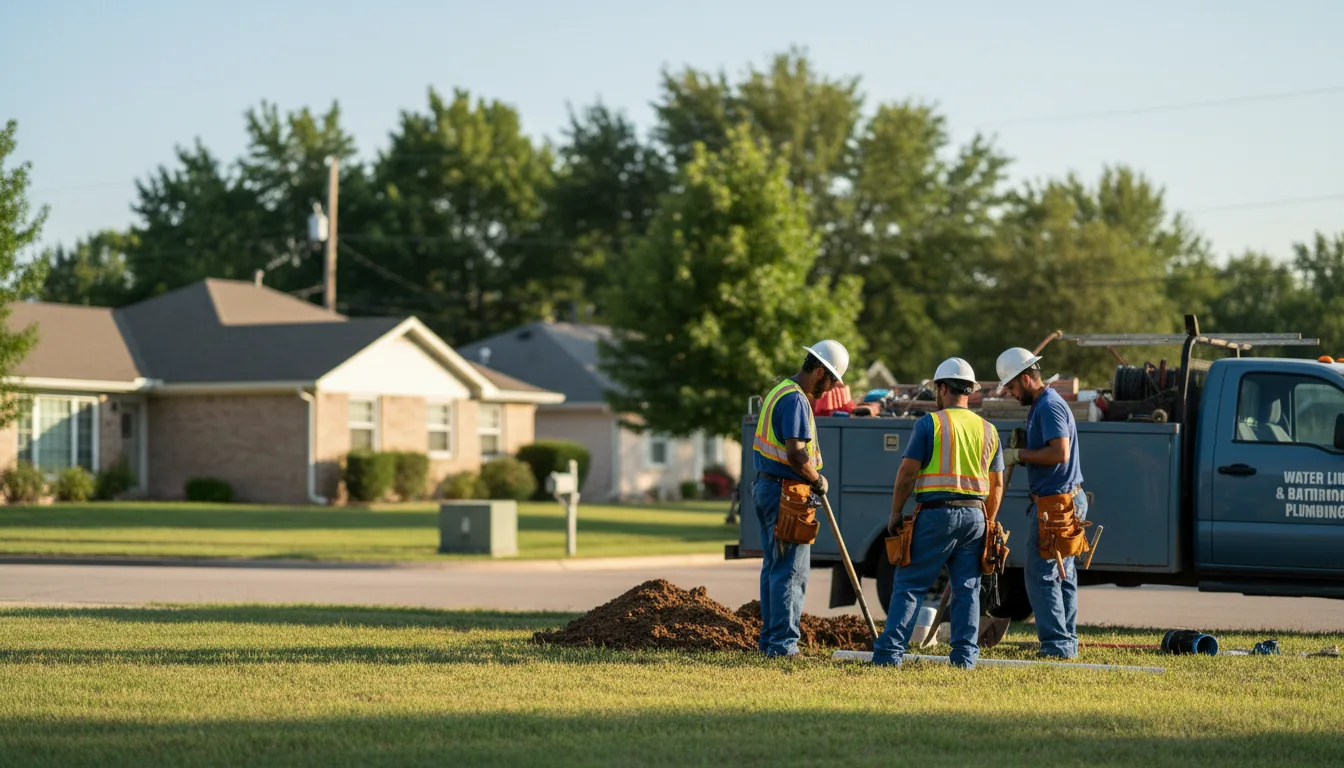 Residential water line and bathroom plumbing service in Carlisle, AR
